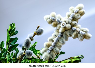 typical bavarian pussy willow bouquet for eastern - photo
