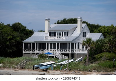 A Typical Beach House In Sullivan's Island, South Carolina