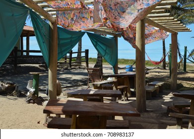 Typical Beach Shack On The South Coast Of Bahia, Brazil.