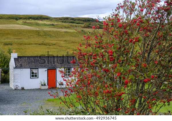 Typical Beautiful White Cottage On Isle Stock Photo Edit Now