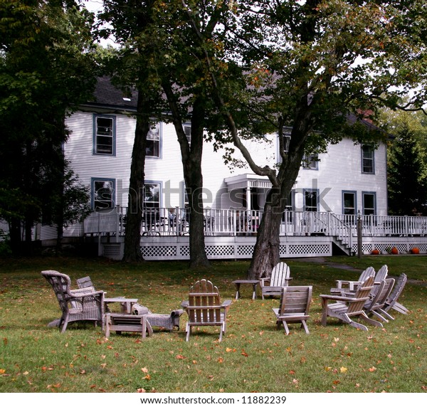 Typical Bed Breakfast Door County Wisconsin Stock Photo