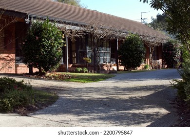 Typical Brick Veneer Suburban Town Houses In Melbourne, Australia.