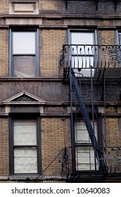 Typical brownstone in Greenwich village neighborhood of New York city