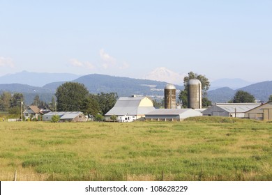 A Typical Canadian Farm And Field In Western Canada/Western Canada Farm/A Large Farm Operation In Western Canada