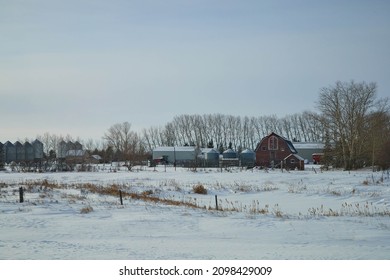 Typical Canadian Farm Near Saskatoon