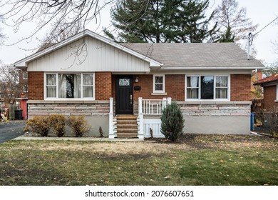 Typical Canadian House Built In The 50s Of The 20th Century