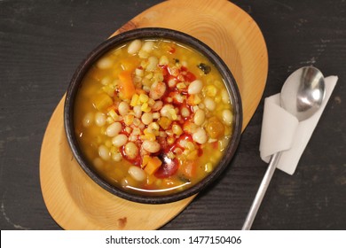 The Typical Chilean Food Porotos 