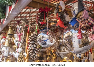 Typical Christmas Market In Bolzano, Italy