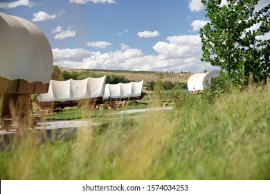 Typical Conestoga Wagons, Utah, USA 