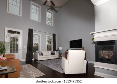 Typical Contemporary Middle Class Living Room In Southern United States