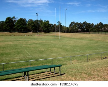 Typical Country Town Rugby League And Union Oval Field In Australia.