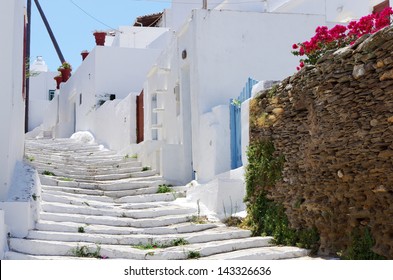 Typical Cycladic Alleyway In Apollonia, Sifnos.