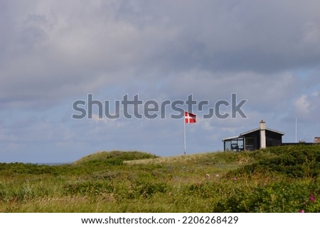 Typical Danish beachhouse on the west coast of Denmark