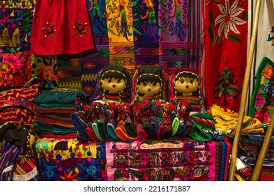 Typical Dolls Of Chapín Market In Antigua Guatemala