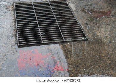 Typical Drainage Grid On Thai Road Stock Photo (Edit Now) 674829592