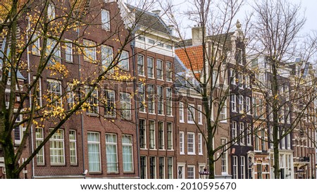 Similar – Image, Stock Photo Beautiful Architecture Of Dutch Houses On Amsterdam Canal In Autumn