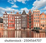 Typical dutch houses in Amsterdam, Netherlands