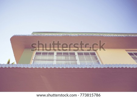 Typical example of Art Deco style architecture, South Beach Miami Florida