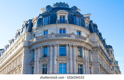 The typical facade of Parisian building, France. - Shutterstock ID 1026334153