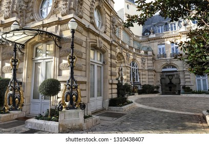 The typical facade of Parisian building, France. - Shutterstock ID 1310438407