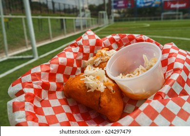 Typical Food Of El Salvador And Mexico, Pupusas, Empanadas And Riguas.