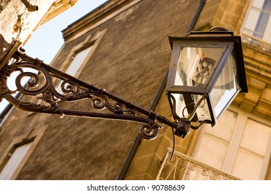 A Typical French Street Lamp, Sarlat, Dordogne, France.