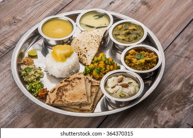 Typical Maharashtrian Food Served Steal Plate Stock Photo (Edit Now ...