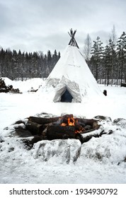 Typical home of the Northern Sami peoples in Karelia, Russia - Shutterstock ID 1934930792