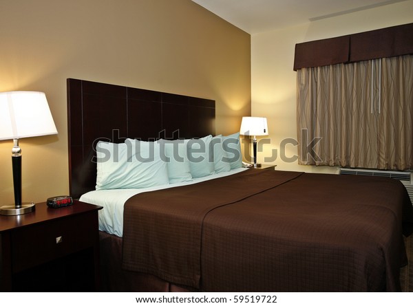 Typical Hotel Room Queen Size Bad Stock Photo Edit Now