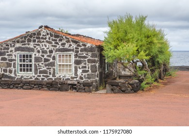 Typical House Made Of Volcanic Rocks, Pico Island, Azores, Portugal