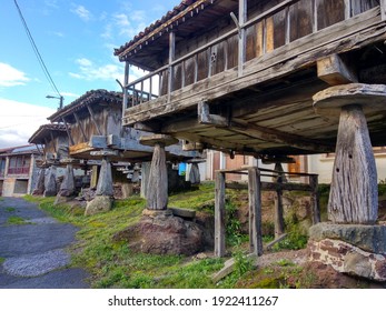 Hórreo, Typical Huts Is Asturias, Sietes Village, Asturias, Spain