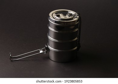 Typical Indian Stainless Steel Tiffin Box.