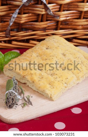 Similar – Traditional Italian focaccia bread