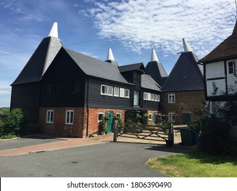 Typical Kent Oast House In Summer