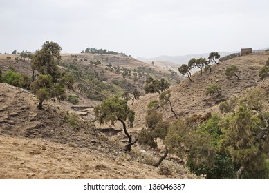 Typical Landscape In Simien Mountains National Park, Ethiopia.