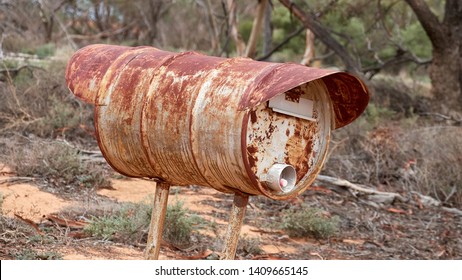  A Typical Letter Box You May Find In The Outback Bush Of Australia