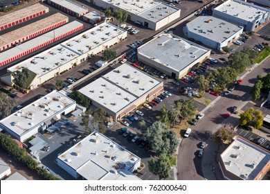 Typical Light Industrial And Small Business Offices Viewed From Above