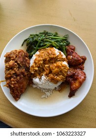 Typical Malaysian Daily Lunch Called Nasi Campur .