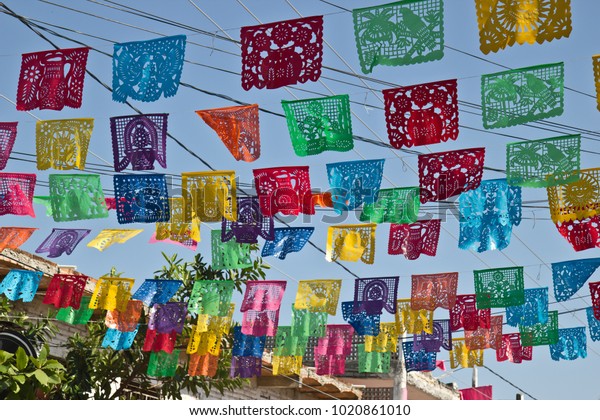 Typical Mexican Street Decorations Mexico Stock Photo Edit Now