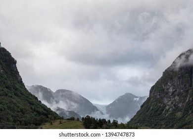 Typical Mountian Ridge From North Norway, Europe. 