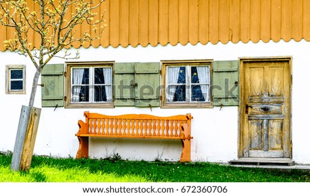 typical old wooden window - bavaria