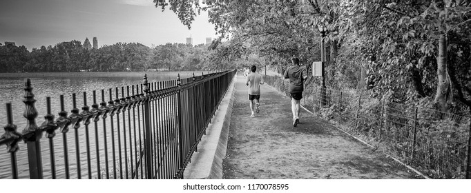 Typical path for Jogging in Central Park, New York City, USA