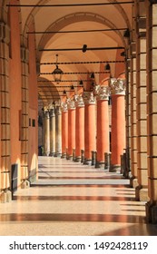 Typical Portico In Bologna, Italy