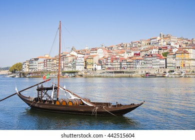 Typical portuguese boats used in the past to transport the famous port wine (Portugal - Europe)