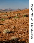 Typical red gravelly terrain, etendeka, namibia, africa