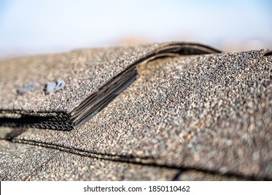 Typical Residentail Ridge Cap On A Shingle Roof Apex