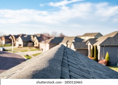 Typical Residentail Ridge Cap On A Shingle Roof Apex