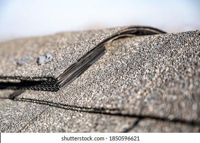 Typical Residentail Ridge Cap On A Shingle Roof Apex