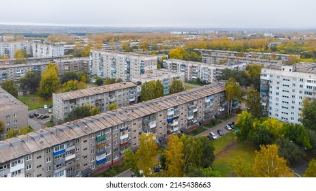 Typical Residential Quarters Of The Times Of The USSR, The City Of Novokuznetsk, Zavodskoy District, Kemerovo Region