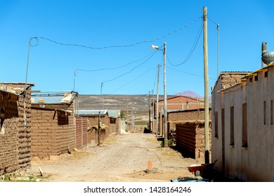 Typical Salt Brick Houses Of Salt Mining Village In Bolivia, South America